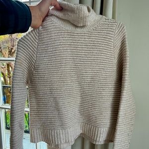 Madewell Merino/Cotton Blend Cowl Neck Sweater - Soft Oatmeal Color